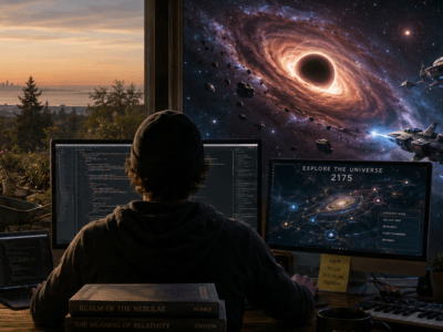A visual journey from yoga and landscaping to programming, simulation and game development